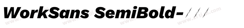 WorkSans SemiBold字体转换